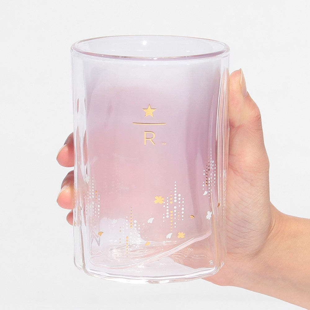 Vaso Pétalo de vidrio de doble pared Starbucks Reserve® Sakura 2026 296ml Japón