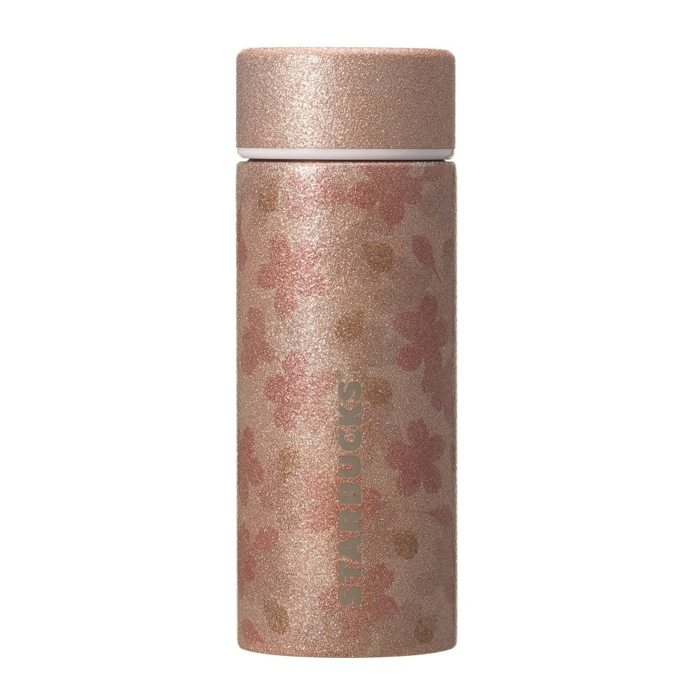 botella de acero inoxidable con glitter Rosa Beige 355ml  Starbucks Japón SAKURA 2026