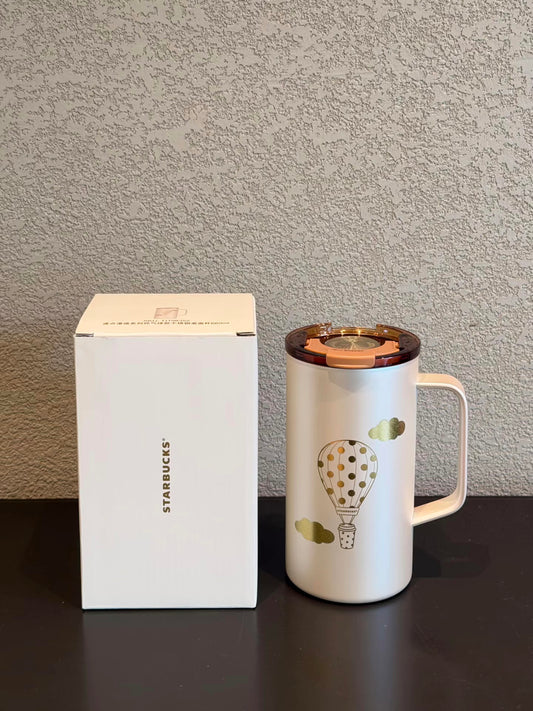 Starbucks China Polka Dot Wonderland 2026 · 660ml Balloon Stainless Steel Desk Mug
