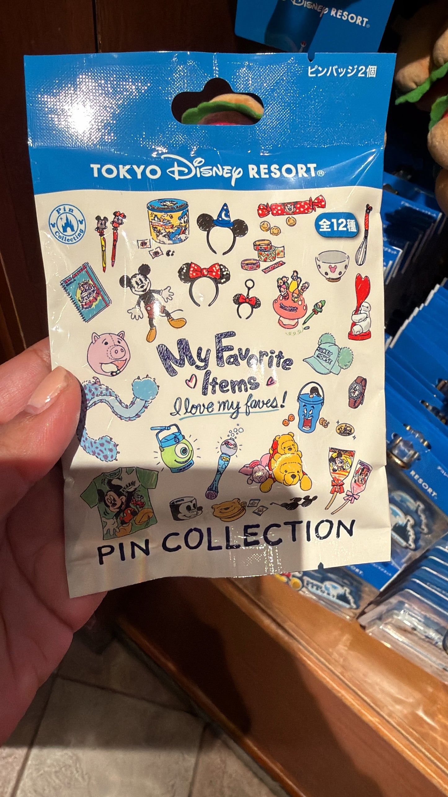 My favorite item pin collection Disney Tokyo Resort