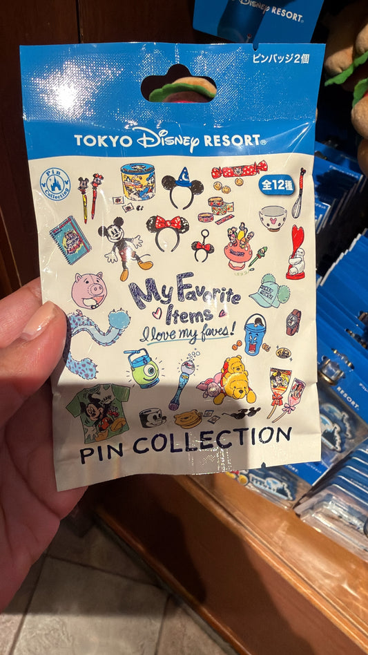 My favorite item pin collection Disney Tokyo Resort