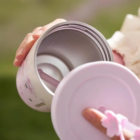 Sakura Vaso con popote Acero Inoxidable Cup con manga China Sakura Spring Walk 2024