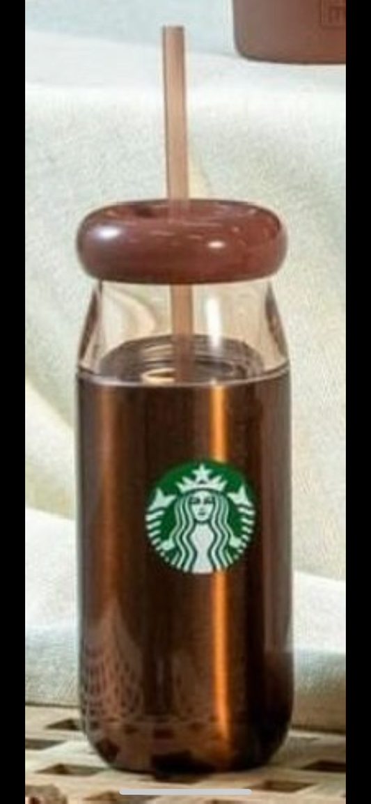 Vaso Tipo Botella De Leche Starbucks Colección Mocha Mousse