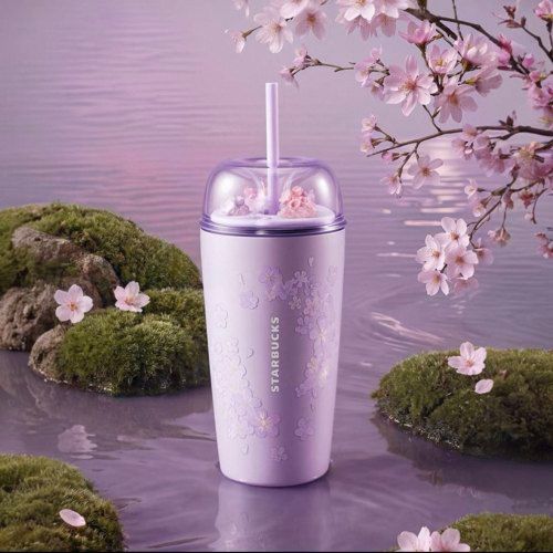 Starbucks 2026 China Twilight Sakura 19oz SS Straw Tumbler