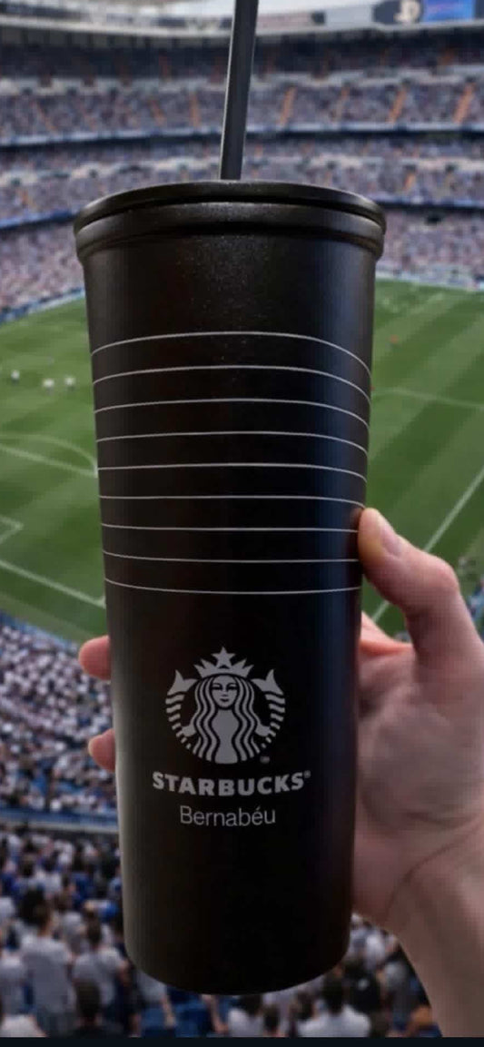 Vaso de Acero Inoxidable con Starbucks Santiago Bernabeu Madrid