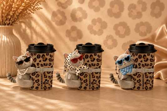 Vaso de acero inoxidable con doble boquilla Starbucks Starbucks China 2026 Leopard Print Series 345ml double mouth stainless steel cup el peluche es al azar