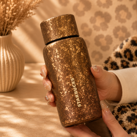 Termo de titanio Starbucks Starbucks China 2026 Leopard Print Series 310ml Titanium Cup