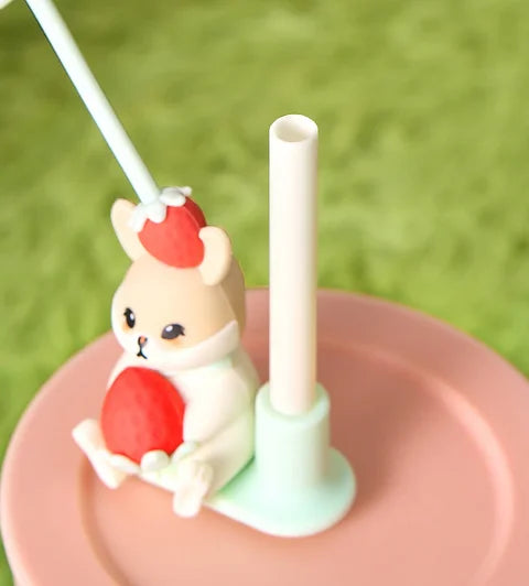 Bunny and Strawberries vaso acero inoxidable popote Berry Good Time
473ml / 16oz