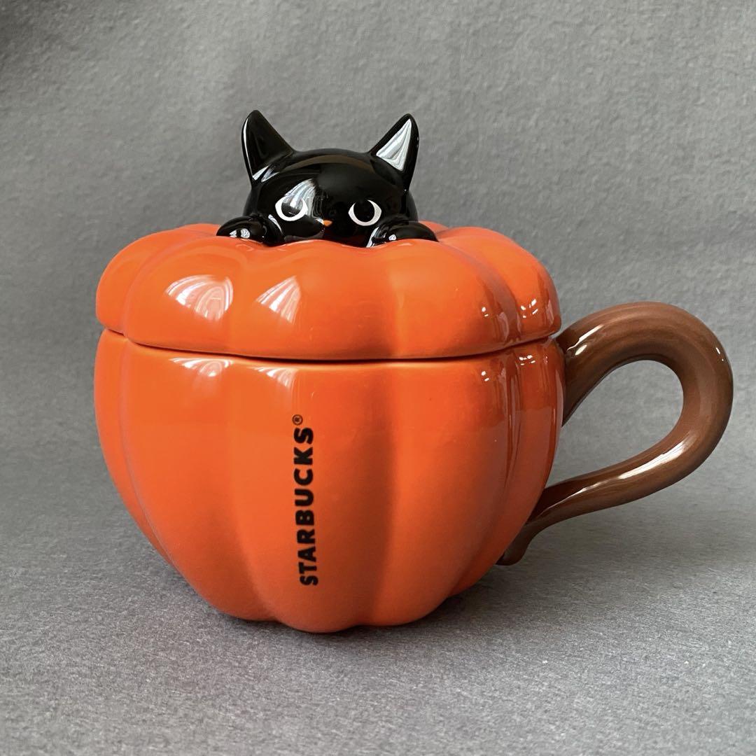Taza Starbucks calabaza con gato Asia 2021