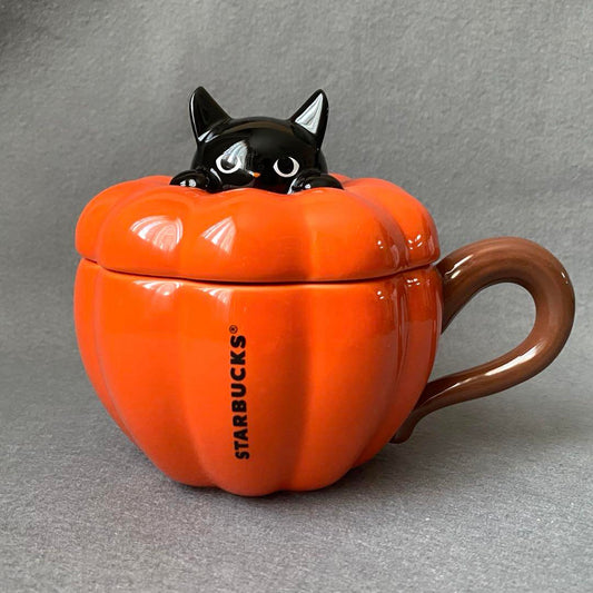 Taza Starbucks calabaza con gato Asia 2021