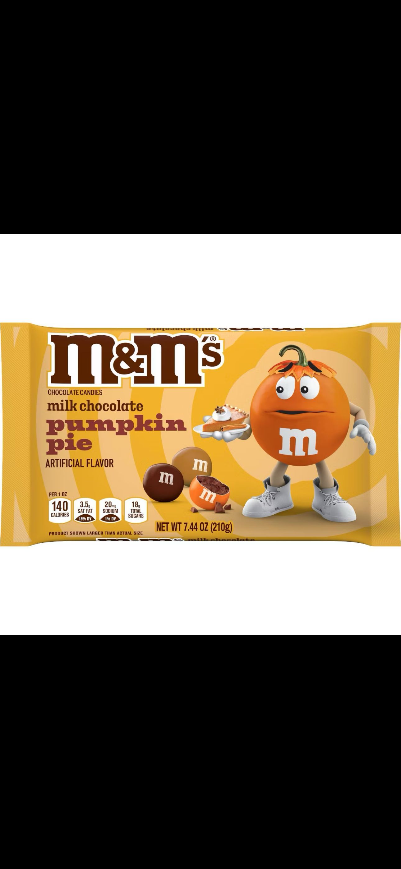 M&M's Halloween Milk Chocolate Pumpkin Pie Candy - 7.44oz