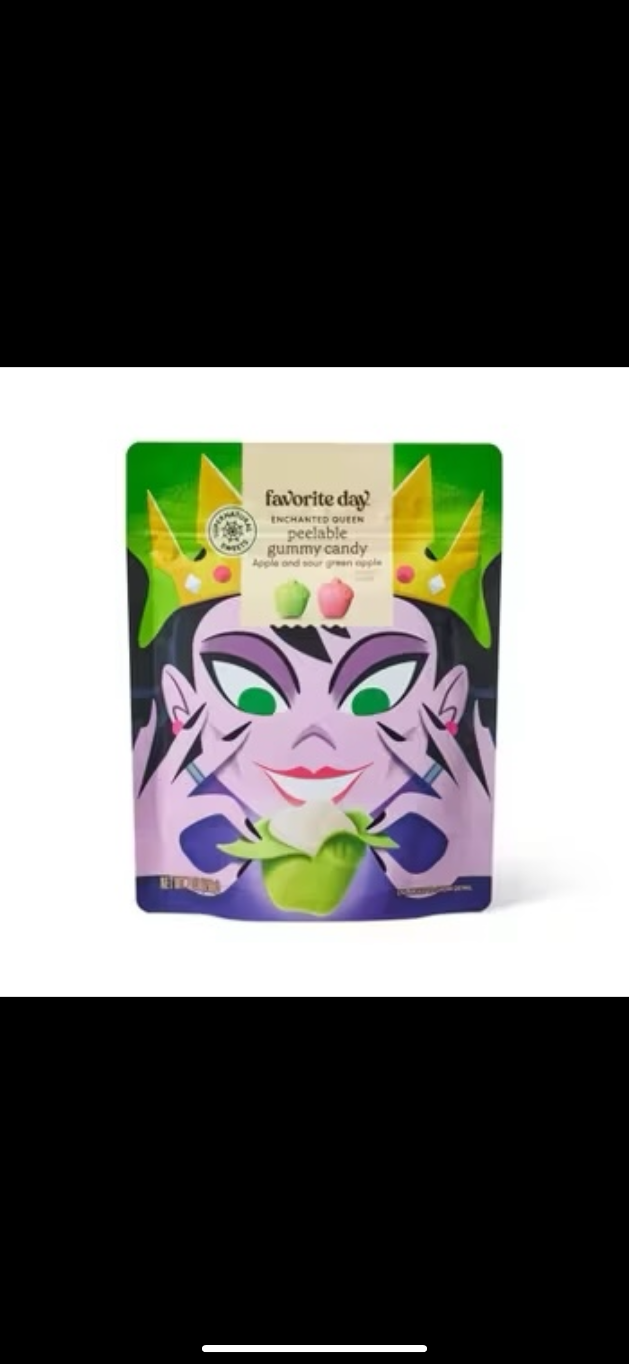 Halloween Enchanted Queen Peelable Apple & Sour Green Apple Gummy Candy - 7oz - Favorite Day™