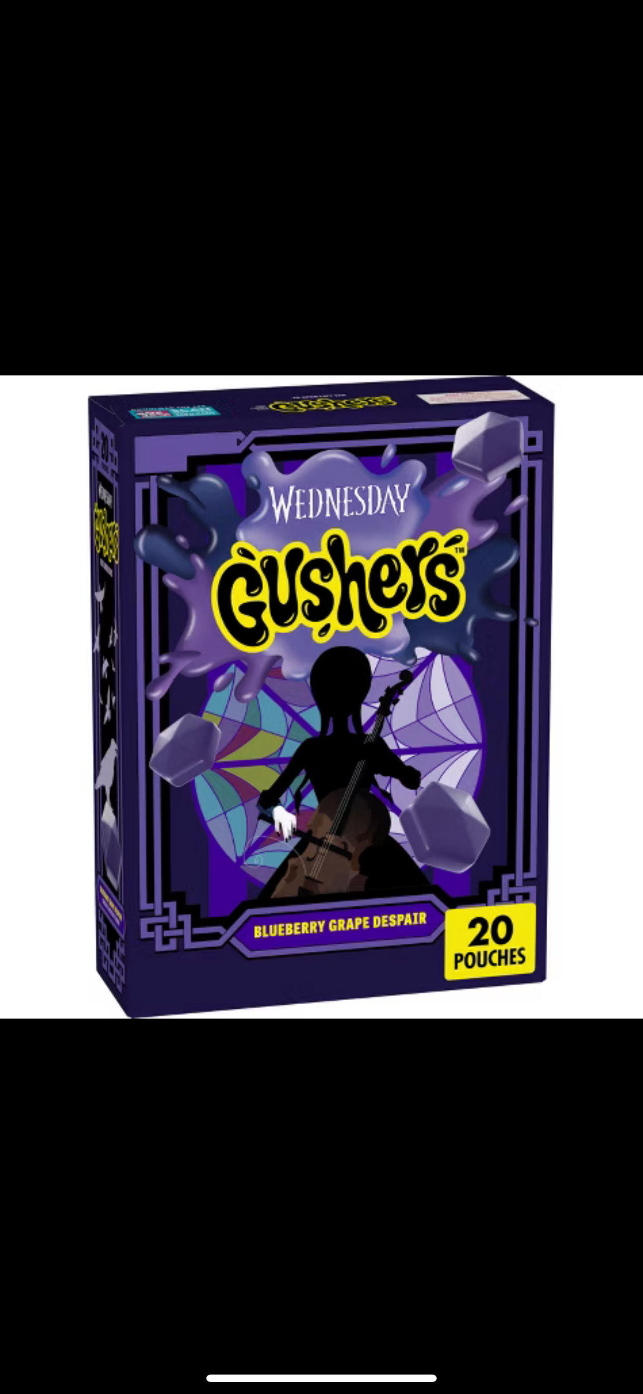 Fruit Gushers Halloween Wednesday Blueberry Grape Despair Fruit Flavored Snacks - 16oz/20ct US Goods