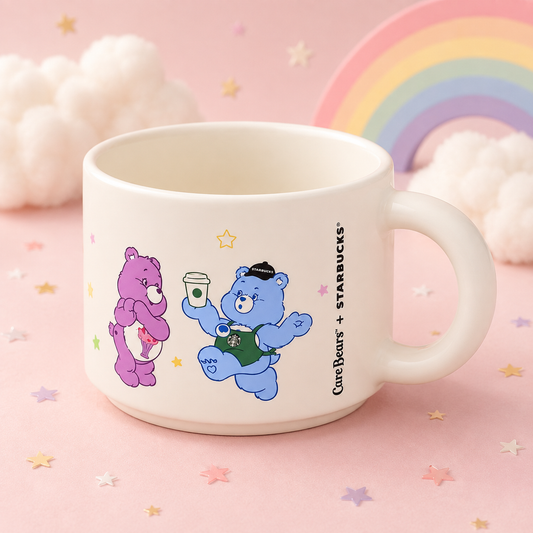 Taza de Ceramica blanca Starbucks x Care Bears 2026 | White Co-Branded Mug 414 ml 🧸☕