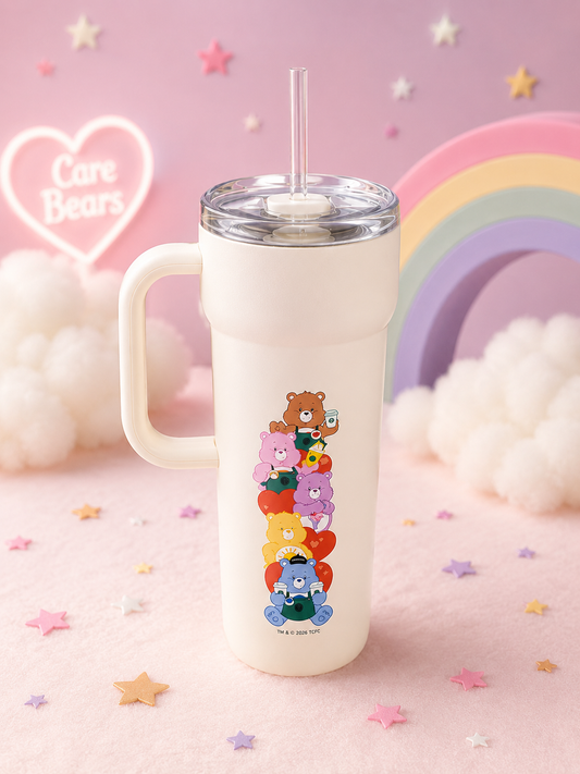 Termo de acero inoxidable con asa blanco Starbucks x Care Bears 2026 | 710 ml 🧸🌈