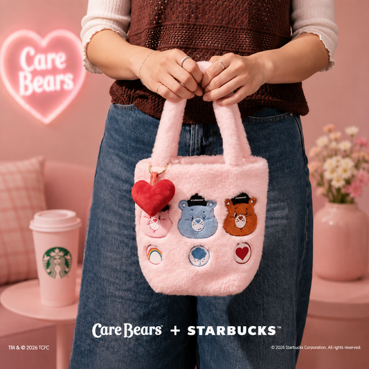 Bolsa Rosa Pequeña Starbucks x Care Bears 2026 | Pink Small Tote Bag 🧸💗