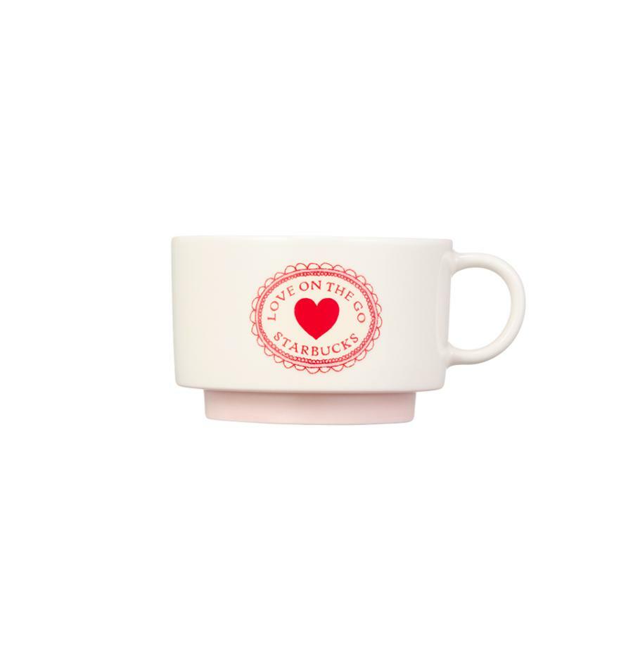 Taza y platillo Swetty Bunny 237m Starbucks Corea San Valentín 2025