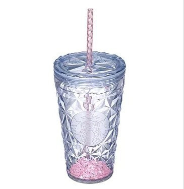 Vaso grande Rosa con popote Starbucks Taiwan Sakura 16oz