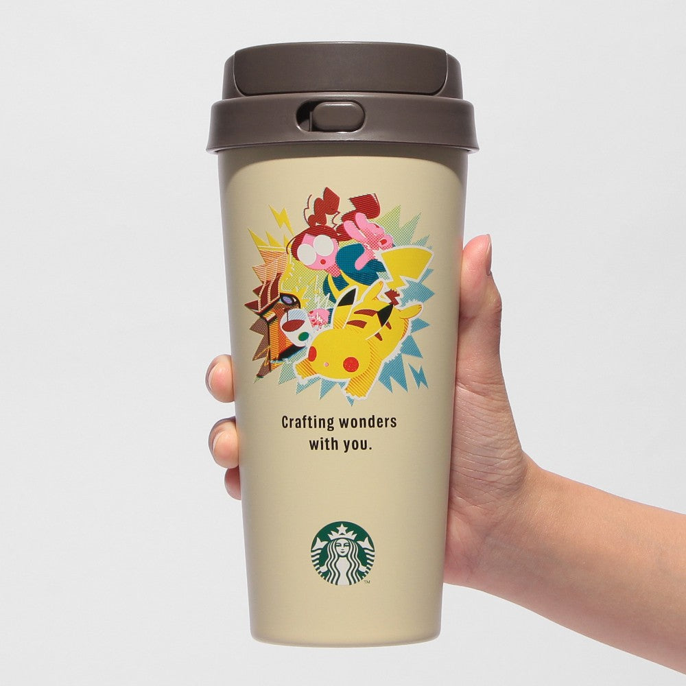 Vaso de acero inoxidable Pokémon + STARBUCKS Acero Inoxidable AGO Botella Pikachu 473ml Starbucks Pokemon 2026