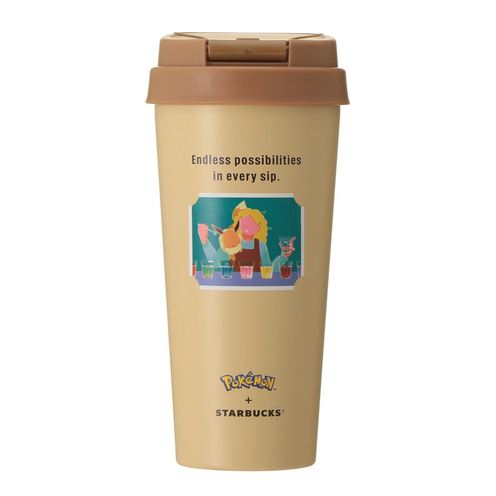 Vaso de acero inoxidable Pokémon + STARBUCKS Acero Inoxidable AGO Botella Evee 473 Ml