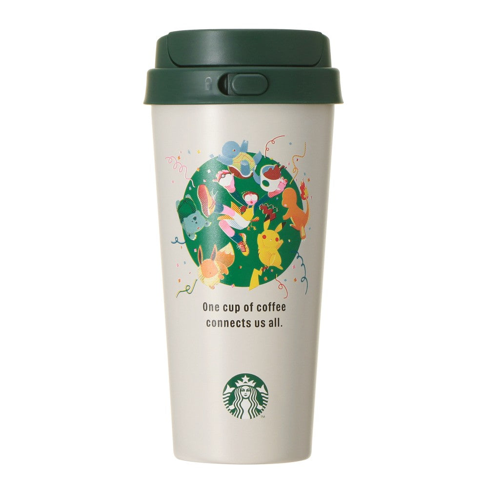 Vaso de acero inoxidable Pokémon + STARBUCKS AGO Botella de café konekshi 473ml