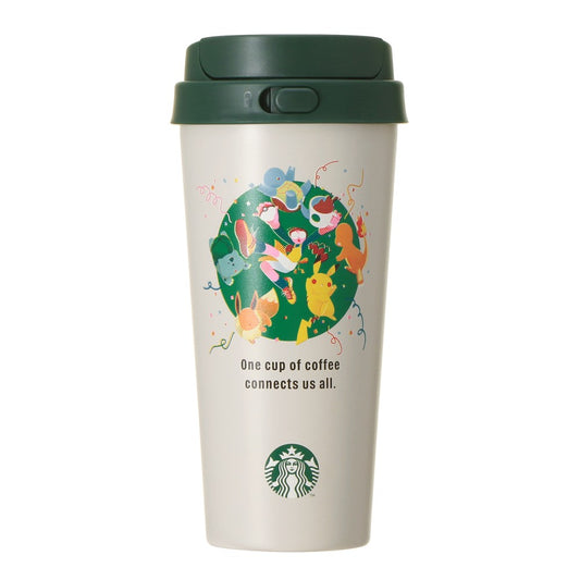 Vaso de acero inoxidable Pokémon + STARBUCKS AGO Botella de café konekshi 473ml