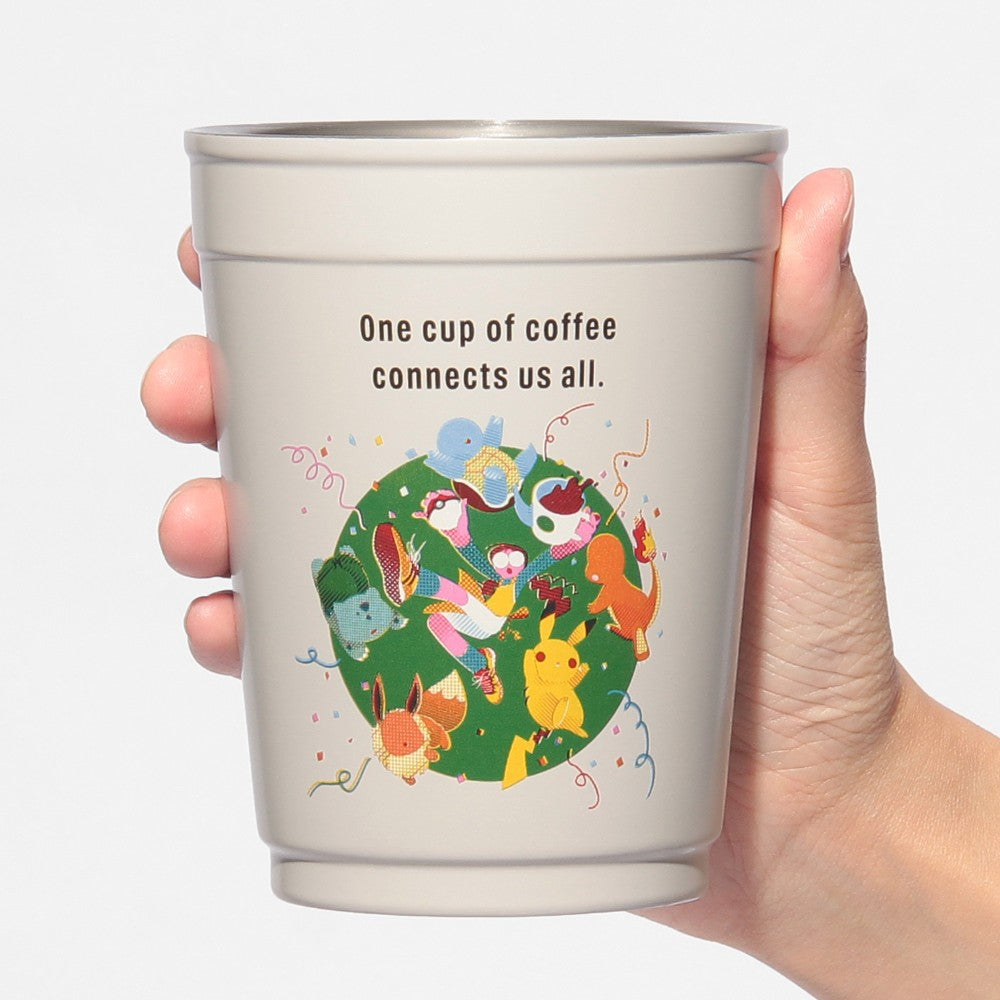 Vaso/ holder de acer inoxidable Pokémon + STARBUCKS 2WAY SS Conexión de café P/Holder 355ml