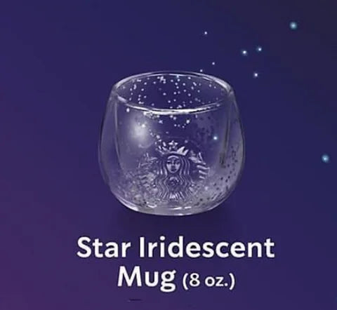 Vaso de vidrio doble pared de estrella iridiscente Astro Bunny APAC Mid Autumn 2024 8oz