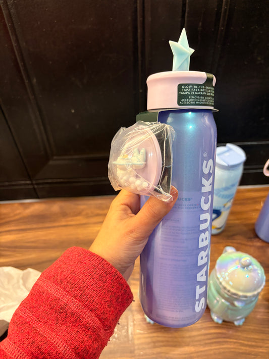 Botella con doble tapa