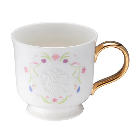 Taza de ceramica con asa dorada Starbucks Taiwan 2026 Mother's Day Series  355ml