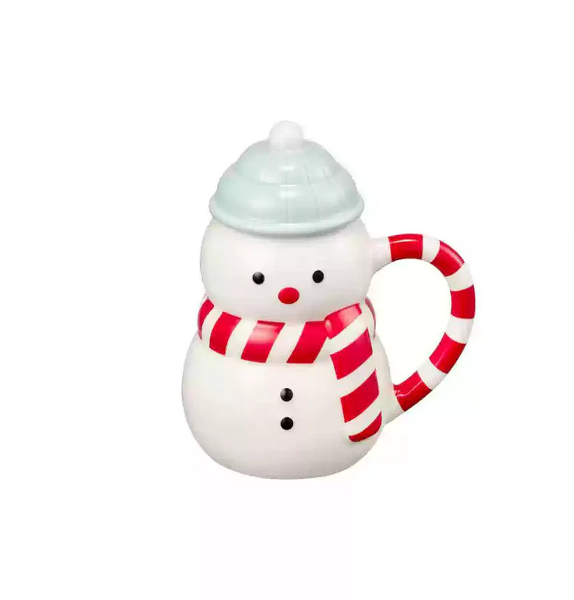 Taza Muñeco de Nieve Starbucks Korea 2024 Christmas Season1 snowman mug 355ml