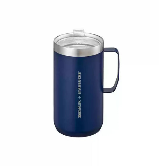 Stanley con agarradera Azul acero inoxidable Starbucks Korea 2024 Christmas Season1 710ml