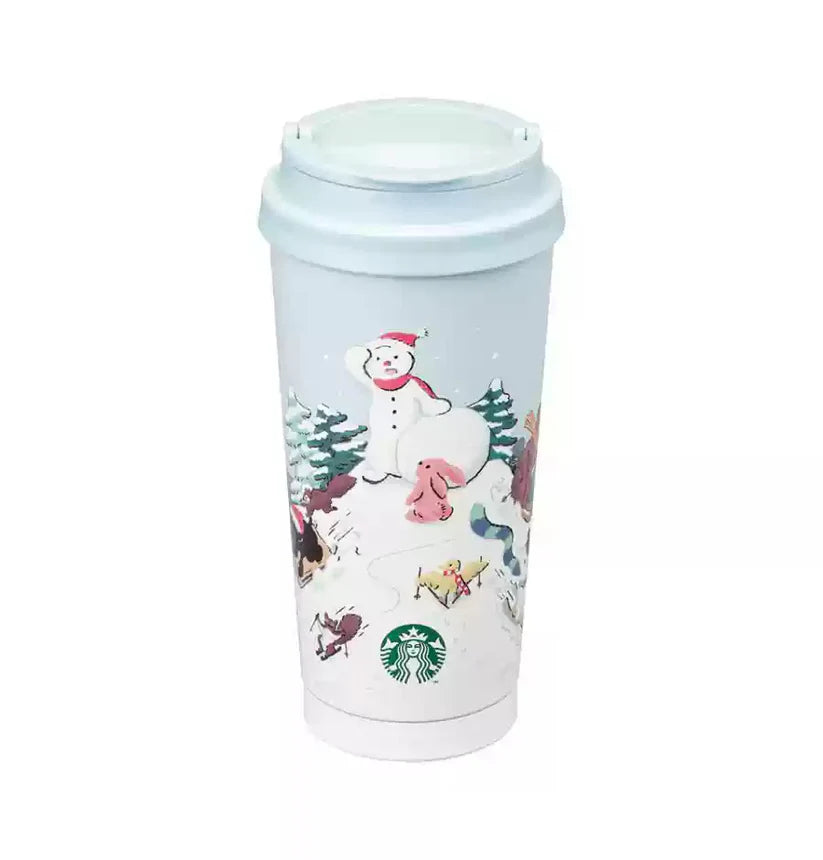 Termo de Acero Inoxidable Starbucks Korea 2024 Christmas Season1  473ml