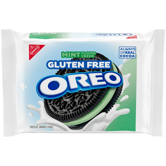 OREO Galletas Sándwich de Chocolate con Crema de Menta sin Gluten Galletas sin Gluten, 12.47 oz US Goods