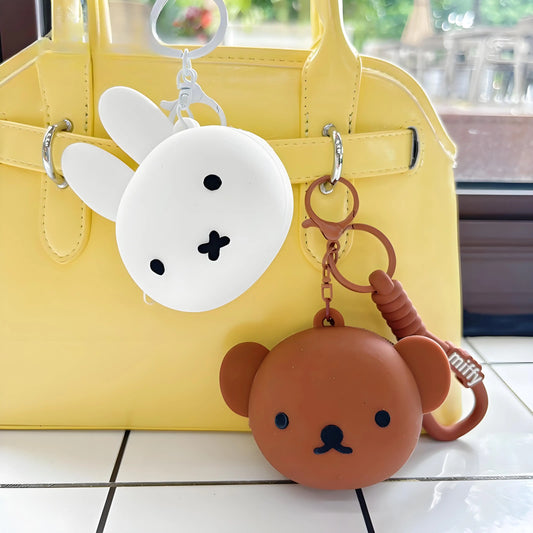 Monedero Kawaii de Silicona – Miffy Rabbit & Boris Bear 🐰🐻 Mini Bolsa para Auriculares y Monedas