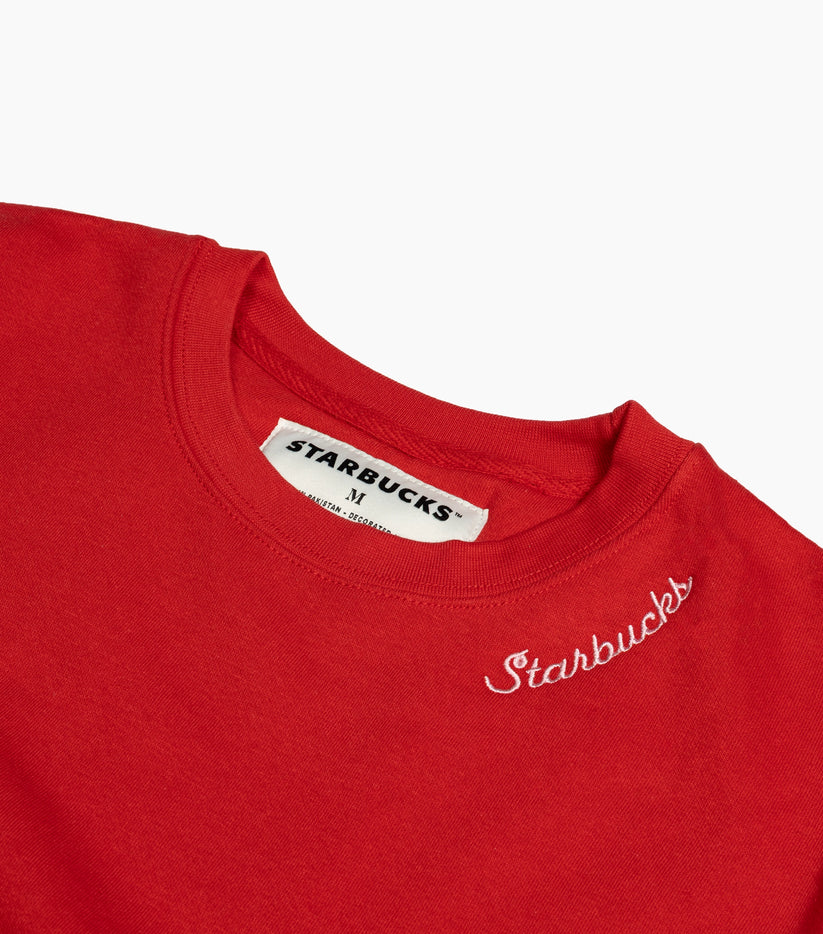 Starbucks™ Women's Crimson Crewneck Sweatshirt Starbucks Apparel US