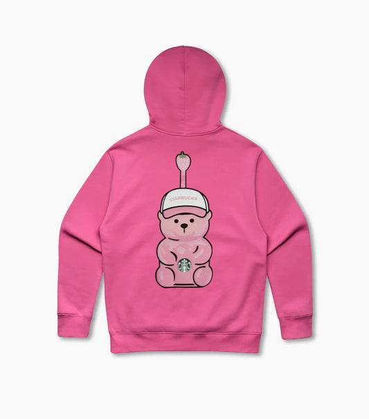 Sudadera con capucha rosa Unisex Bearista™ Starbucks Pink Vibes Collection