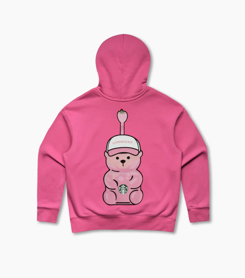 Sudadera con capucha rosa para mujer Bearista™ Starbucks Pink Vibes Collection