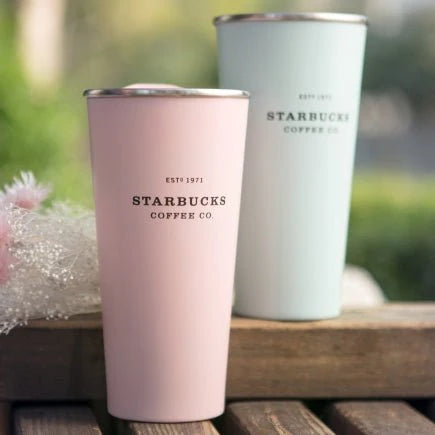 Vaso de acero inoxidable rosa pastel de 16 oz Starbucks Hong Kong