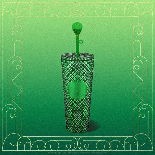 Wicked Emerald City Gemstone Cold Cup with Emerald City Straw Topper (24 oz.)