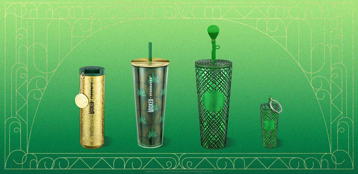 Wicked Emerald City Gemstone Cold Cup with Emerald City Straw Topper (24 oz.)