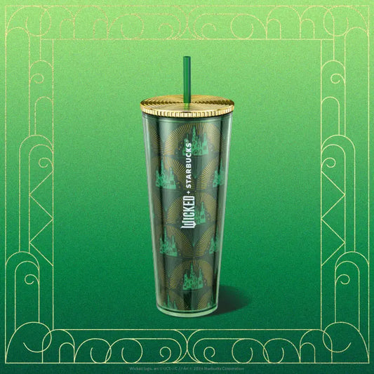 Wicked Emerald City Vaso verde metalico 24oz