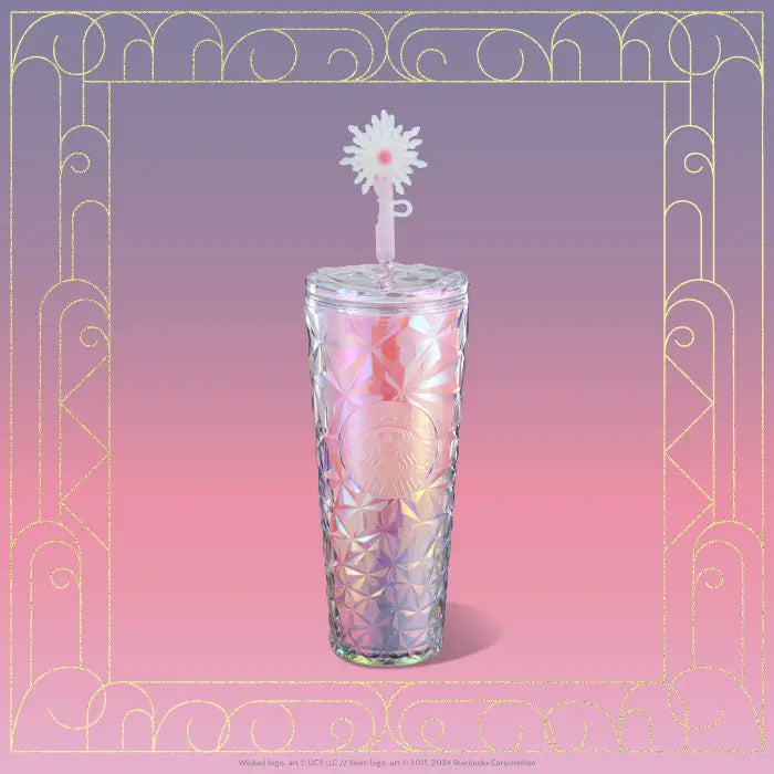 Glinda Prism Cold Cup con Straw Topper de Varita  (24 oz.) Wicked