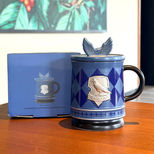 Taza de Ceramica Starbucks China 2025 Harry Potter Collaboration Series Ravenclaw House Temperature Changing Mug with Lid 365ml 12.85oz