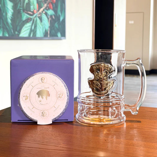 Tarro de Cristal con Portavaso que se ilumina Starbucks China 2025 Harry Potter Collaboration Series Hogwarts Castle Style Glass with Illuminated Coaster 900ml 31.68oz
