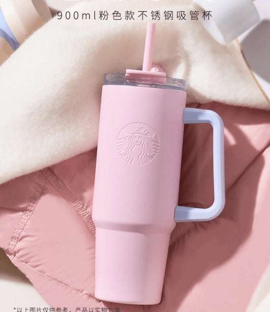 Vaso de Acero Inoxidable Rosa Starbucks China 2025  900ml 30oz