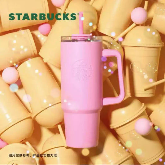 Termo Rosa de Acero Inoxidable Starbucks China 2025 Summer Frappuccino Party online  900ml 31.68oz