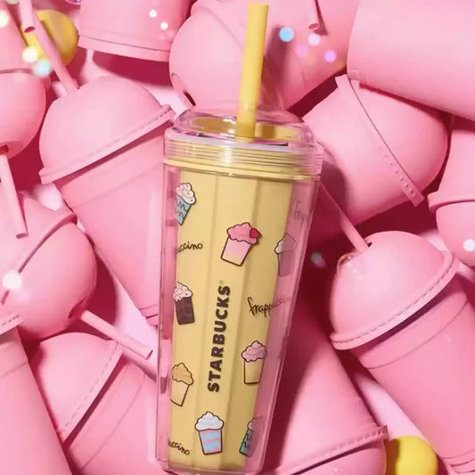 Vaso de Acrilico con Popote Starbucks China 2025 Summer Frappuccino Party online Series 770ml 27.1oz