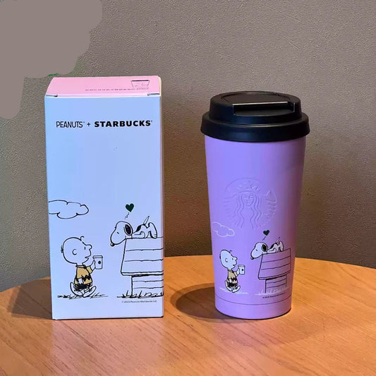 Elma de Acero Inoxidable morado Starbucks and PEANUTS 2025 co-brand Snoopy PEANUTS X STARBUCKS 2025