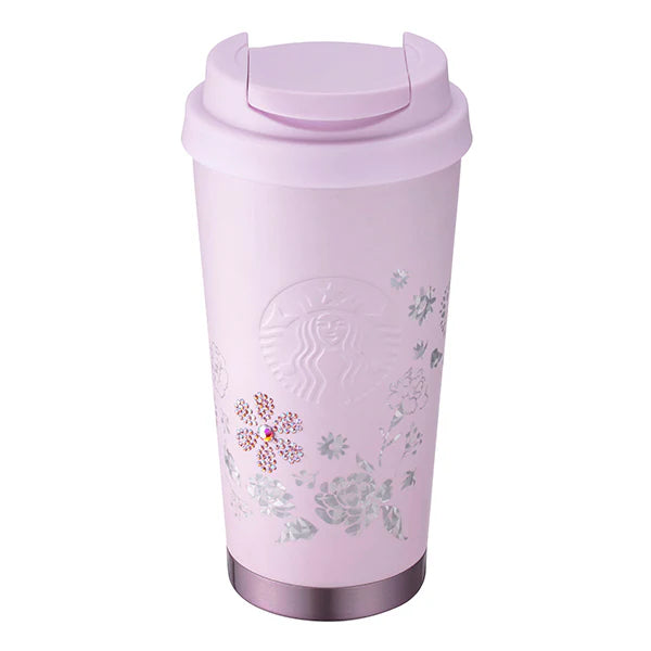 Vaso de Acero Inoxidable Rosa con cristales Starbucks Taiwan 2026 Mother's Day Series
